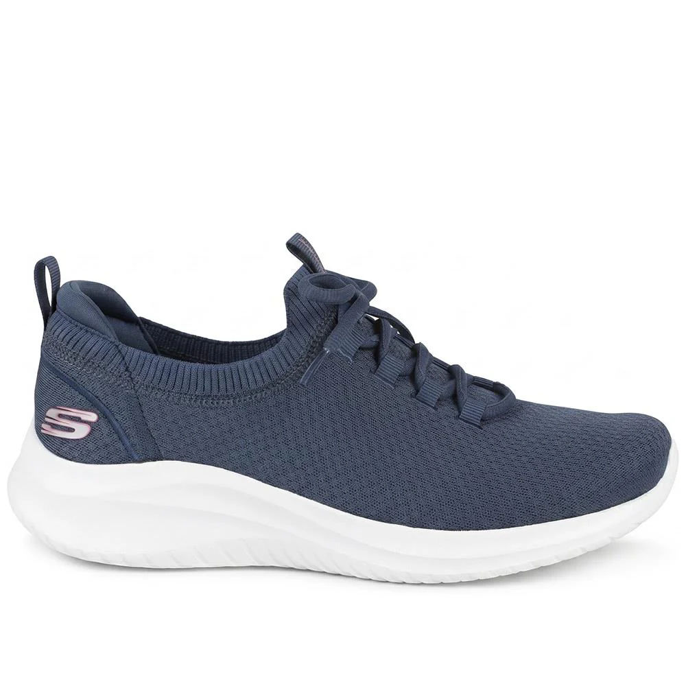 Skechers Breathable Lace Up Trainers - SKE43014 / 328 680 - Navy - Image 2