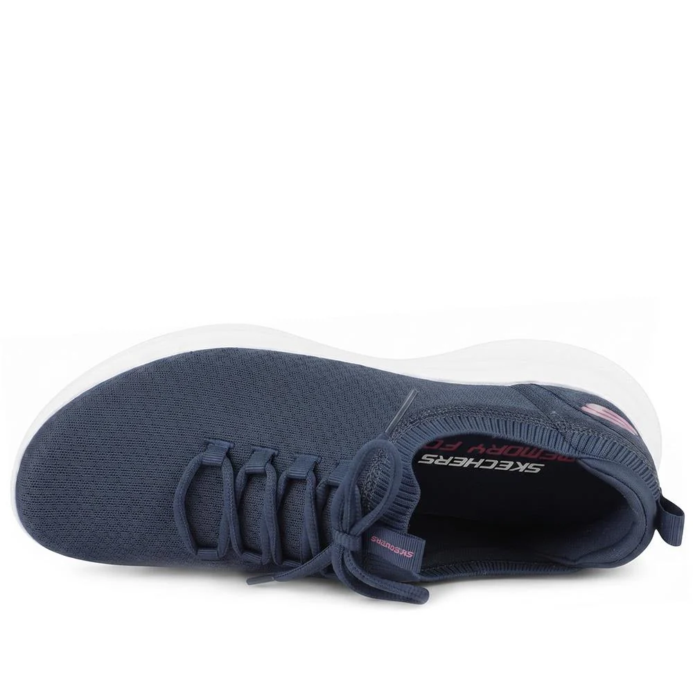 Skechers Breathable Lace Up Trainers - SKE43014 / 328 680 - Navy - Image 4