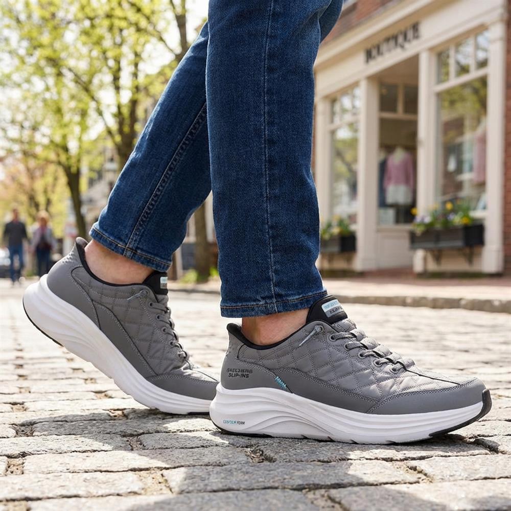 Skechers Contour Foam Cosy Fit Trainers - SKE43502 / 328 720 - Charcoal - Image 2