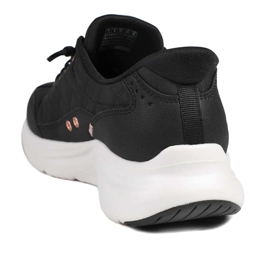 Skechers Contour Foam Trainers - SKE43515 / 328 736 - Black-Rose Gold - Image 4
