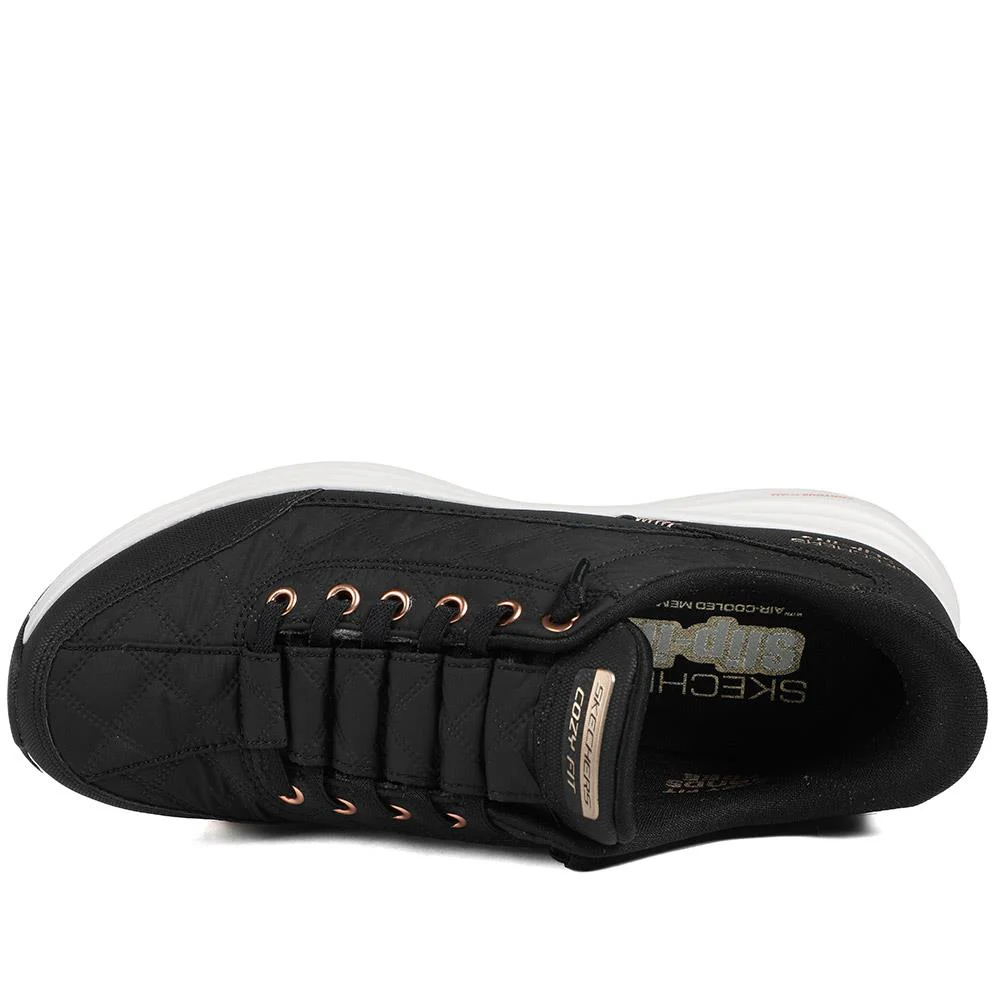 Skechers Contour Foam Trainers - SKE43515 / 328 736 - Black-Rose Gold - Image 5