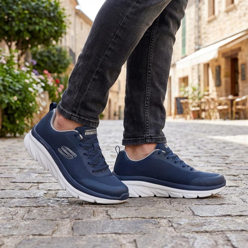 Skechers Cushion Walker Tobo Trainers - SKE43047 / 328 706 - Navy - Image 2