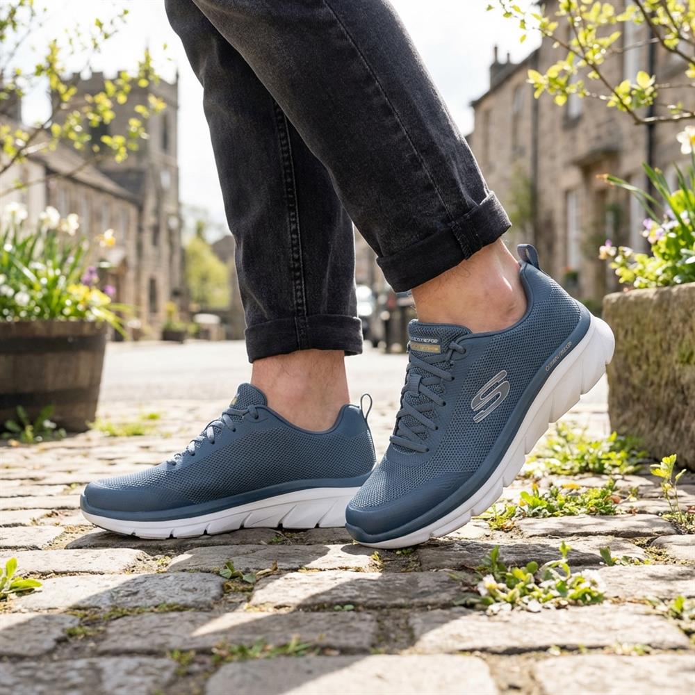 Skechers Cushion Walker Tobo Trainers - SKE43047 / 328 706 - Slate - Image 2