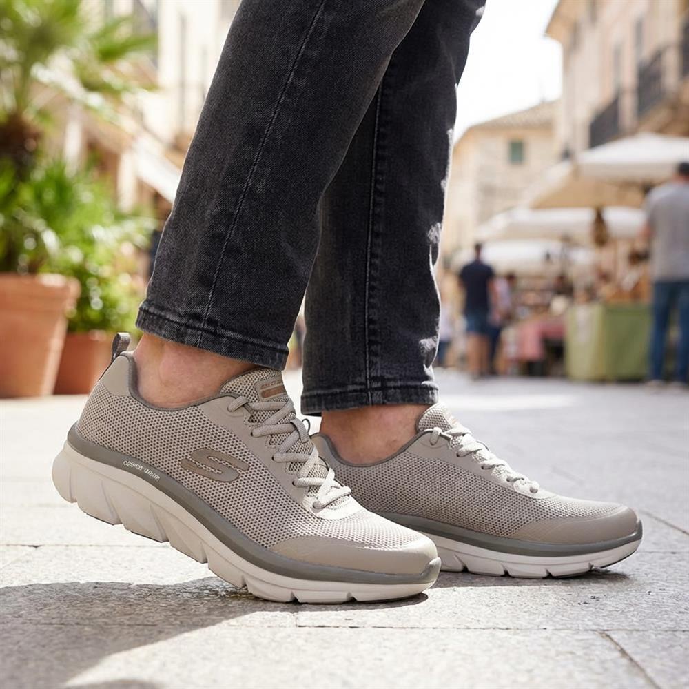 Skechers Cushion Walker Tobo Trainers - SKE43047 / 328 706 - Taupe - Image 2