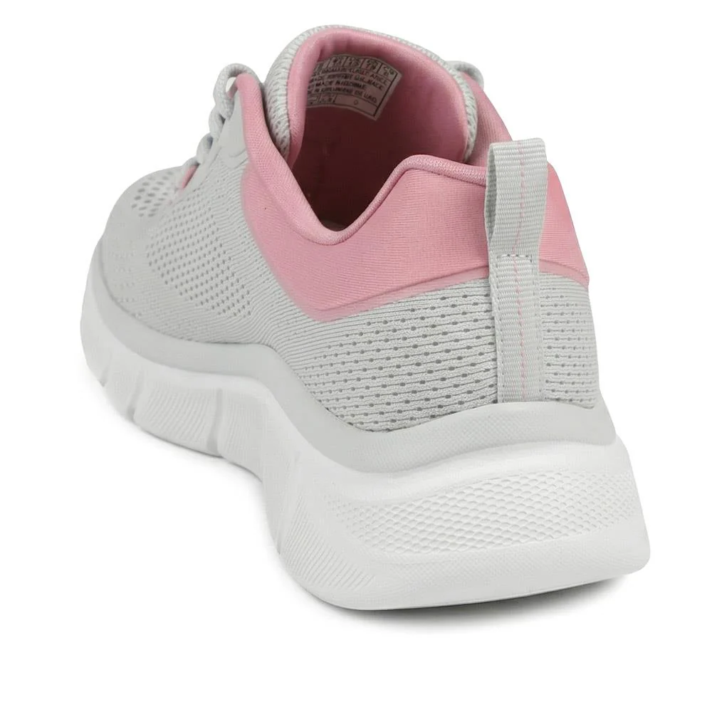 Skechers Cushioned Lace Up Trainers - SKE43017 / 328 683 - Grey - Image 3
