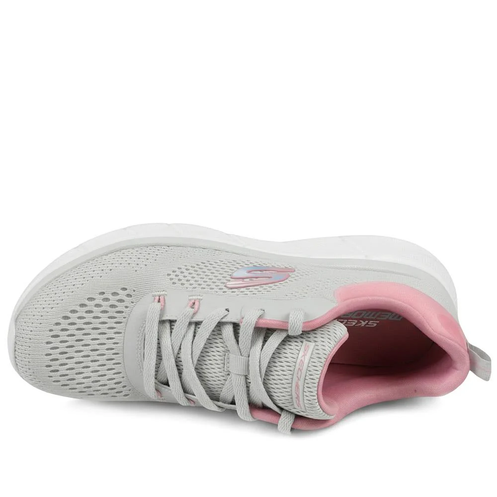 Skechers Cushioned Lace Up Trainers - SKE43017 / 328 683 - Grey - Image 4