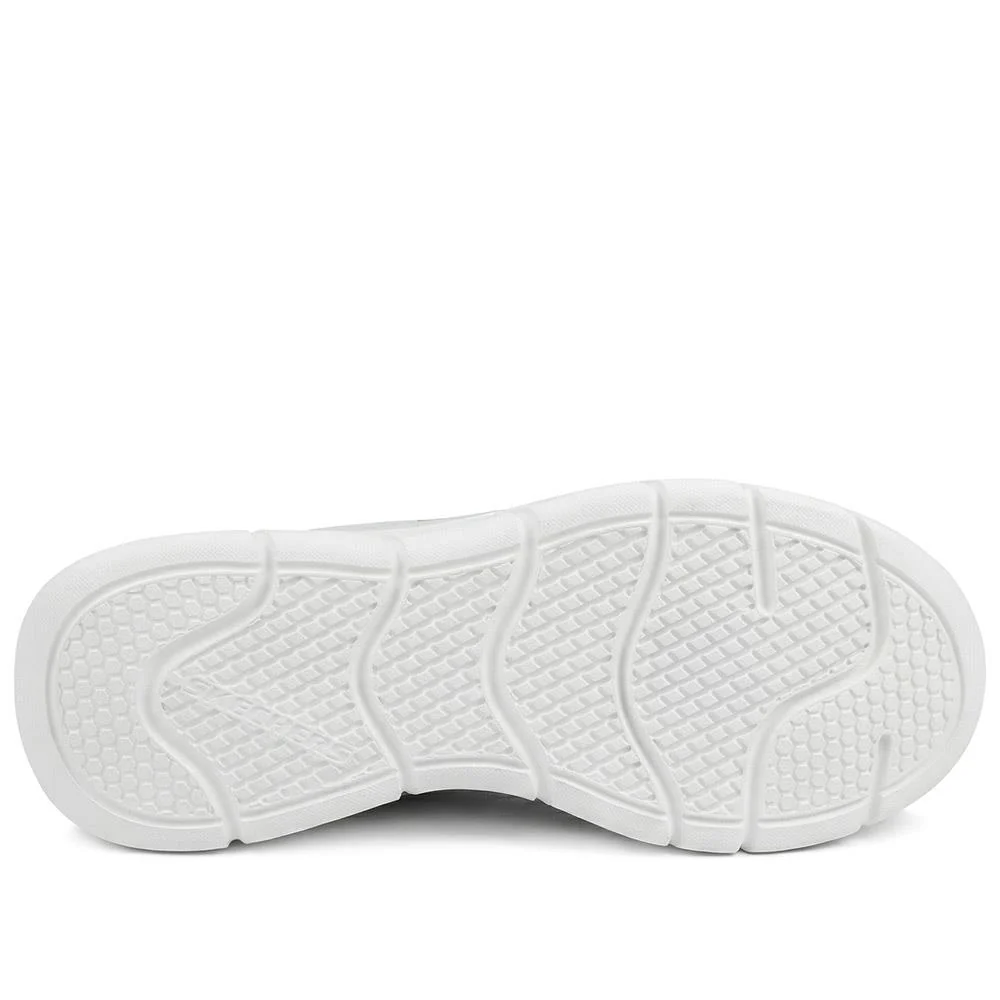Skechers Cushioned Lace Up Trainers - SKE43017 / 328 683 - Grey - Image 5