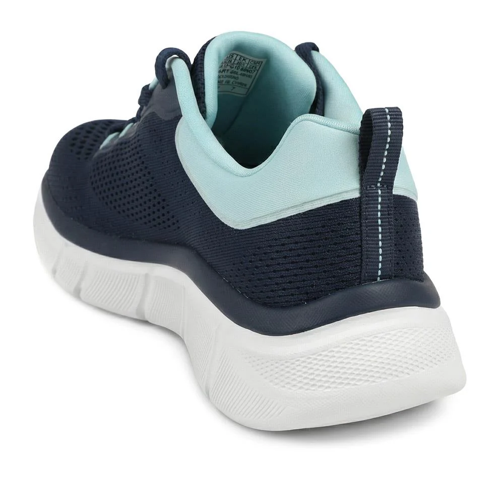 Skechers Cushioned Lace Up Trainers - SKE43017 / 328 683 - Navy - Image 3