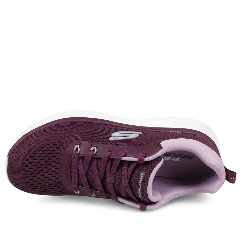 Skechers Cushioned Lace Up Trainers - SKE43017 / 328 683 - Plum - Image 4