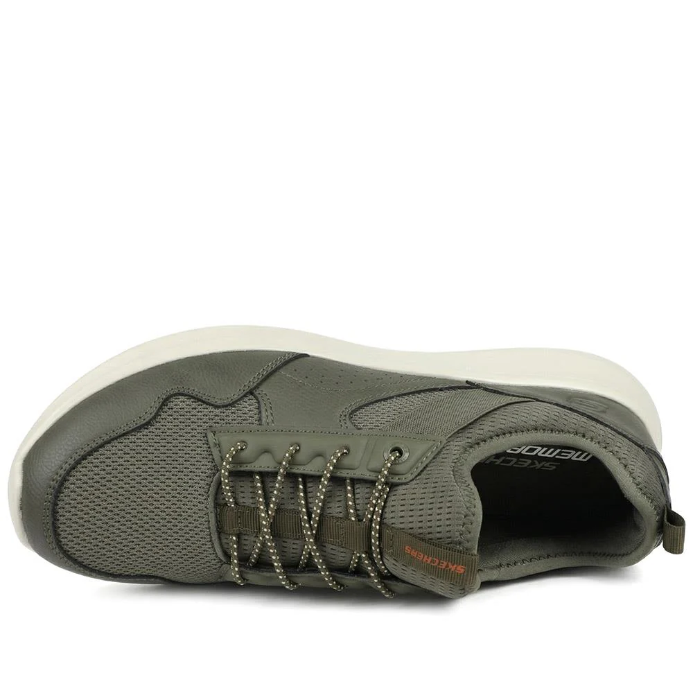 Skechers Dawson Monterey Bungee Lace Trainers - SKE43045 / 328 931 - Olive - Image 4