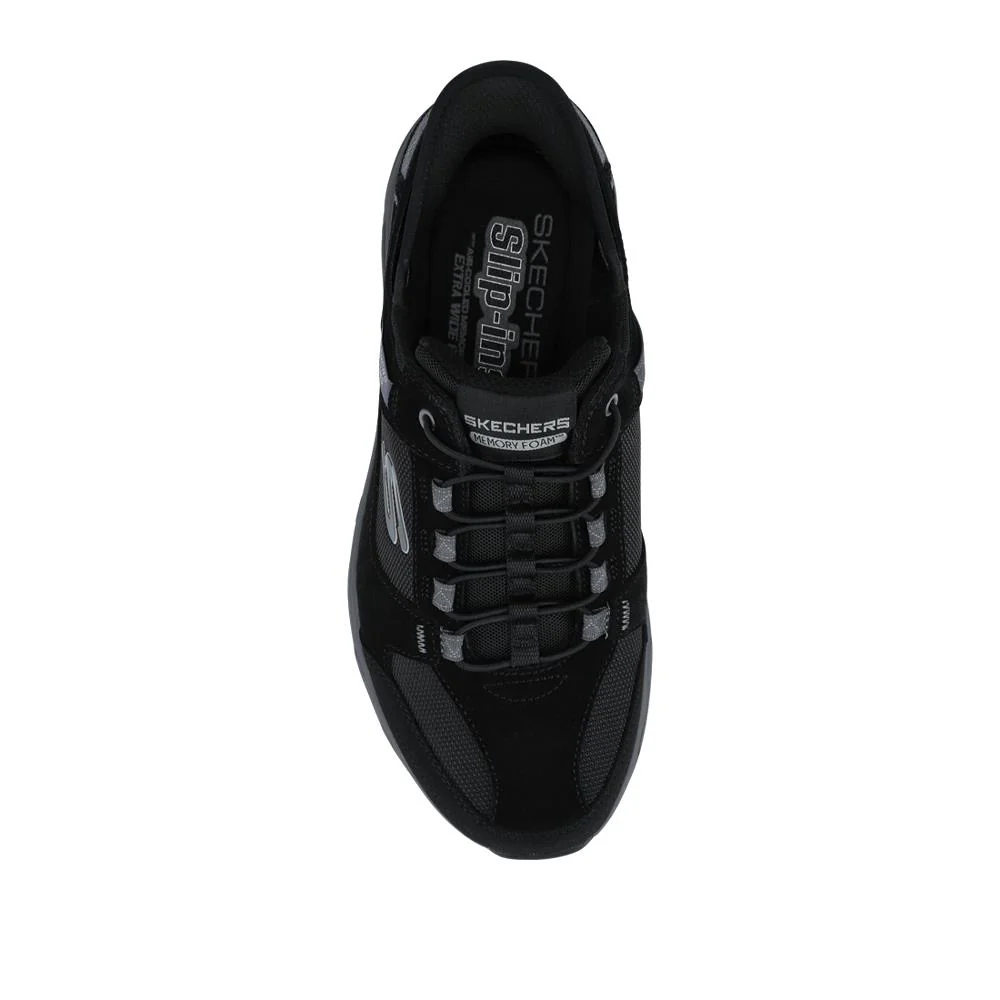 Skechers Slip-ins: Extra Wide Memory Foam Trainers - SKE42016 / 327 827 - Black-Grey - Image 5