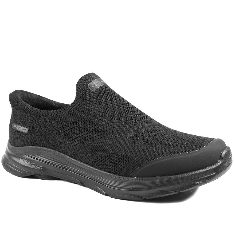 Skechers Extra Wide Slip-ins Go Walk 8 Trainers - SKE43528 / 328 731 - Black-Black
