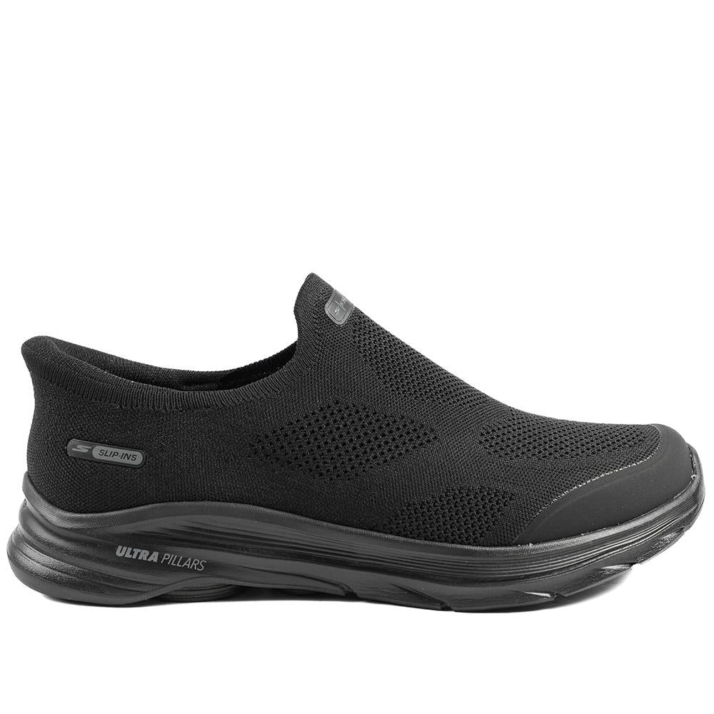 Skechers Extra Wide Slip-ins Go Walk 8 Trainers - SKE43528 / 328 731 - Black-Black - Image 3