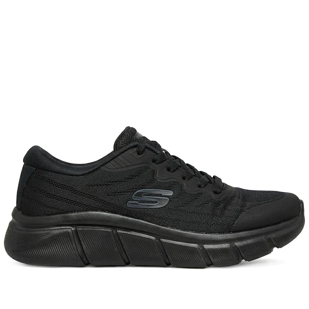 Skechers Flex Flow Arlen Lace Up Trainers - SKE43046 / 328 966 - Black-Black - Image 2