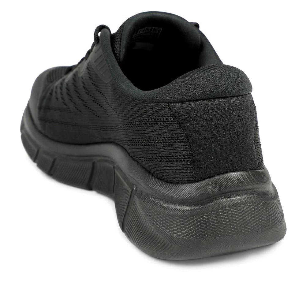 Skechers Flex Flow Arlen Lace Up Trainers - SKE43046 / 328 966 - Black-Black - Image 3
