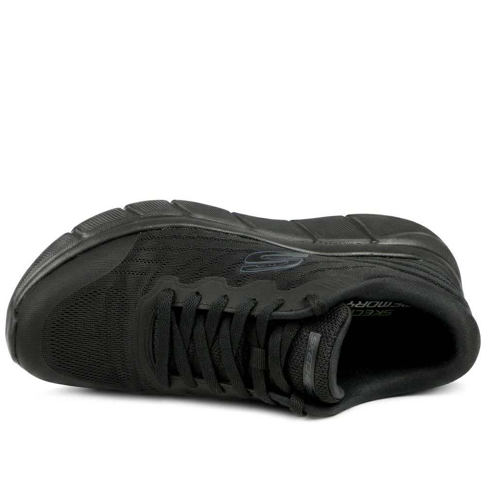 Skechers Flex Flow Arlen Lace Up Trainers - SKE43046 / 328 966 - Black-Black - Image 4