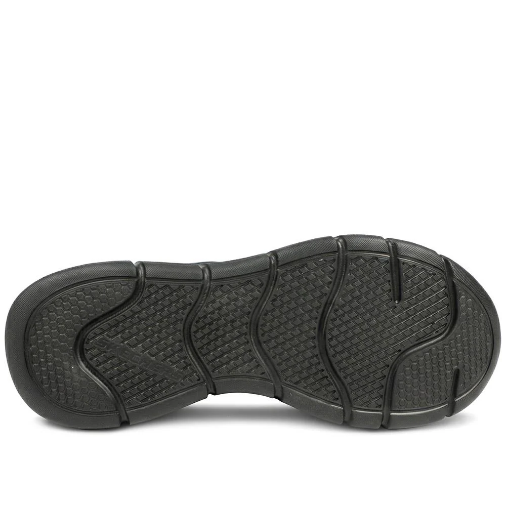 Skechers Flex Flow Arlen Lace Up Trainers - SKE43046 / 328 966 - Black-Black - Image 5