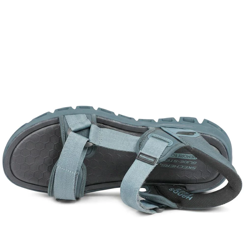 Skechers Glide Step Memory Foam Sandals - SKE43540 / 329 435 - Blue - Image 4