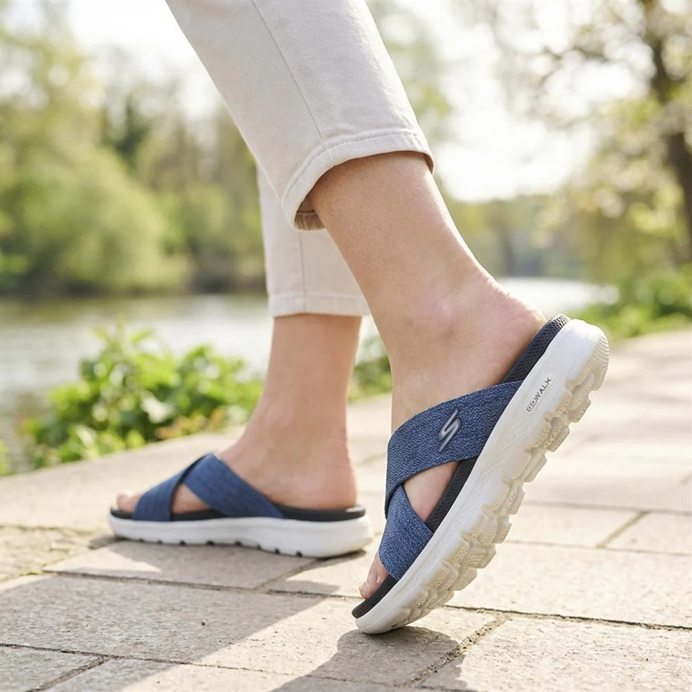 Skechers GO WALK Flex Sandal-Impressed - SKE43051 / 328 728 - Navy - Image 2