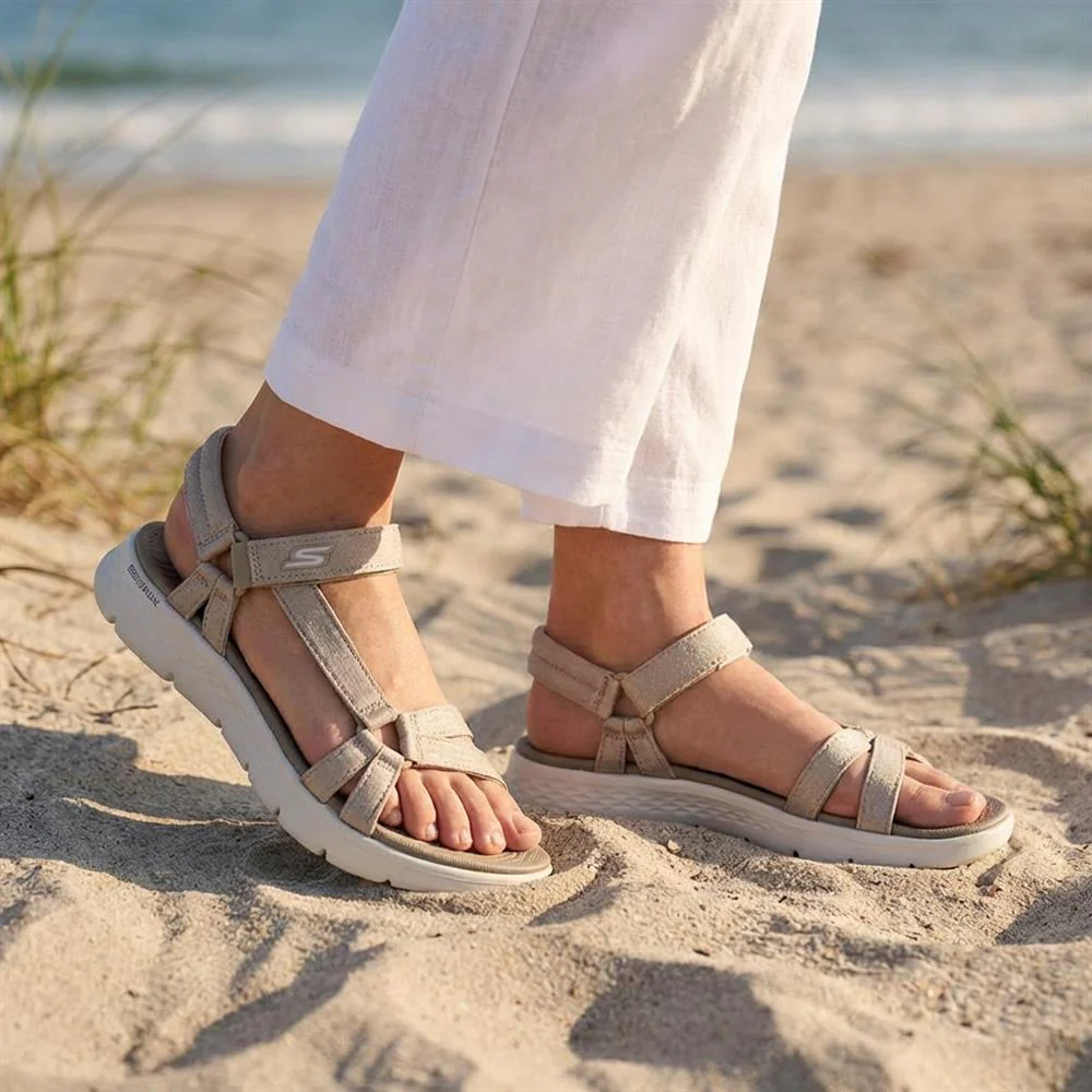 Skechers Wide Fit Go Walk Flex Sandals - Sublime - SKE43029 / 328 685 - Taupe - Image 2