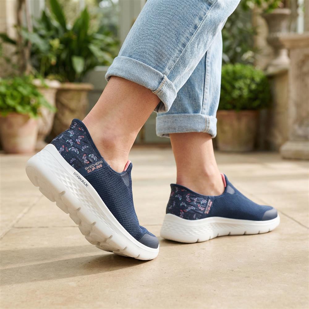 Skechers Slip-ins: Go Walk Flex Trainers - SKE43023 / 328 892 - Navy - Image 2