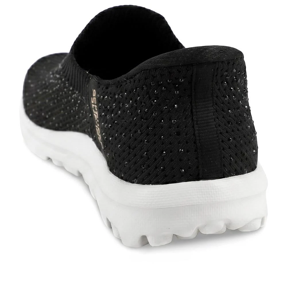 Skechers Go Walk Travel - Amara Slip On Trainers - SKE43024 / 329 138 - Black - Image 3
