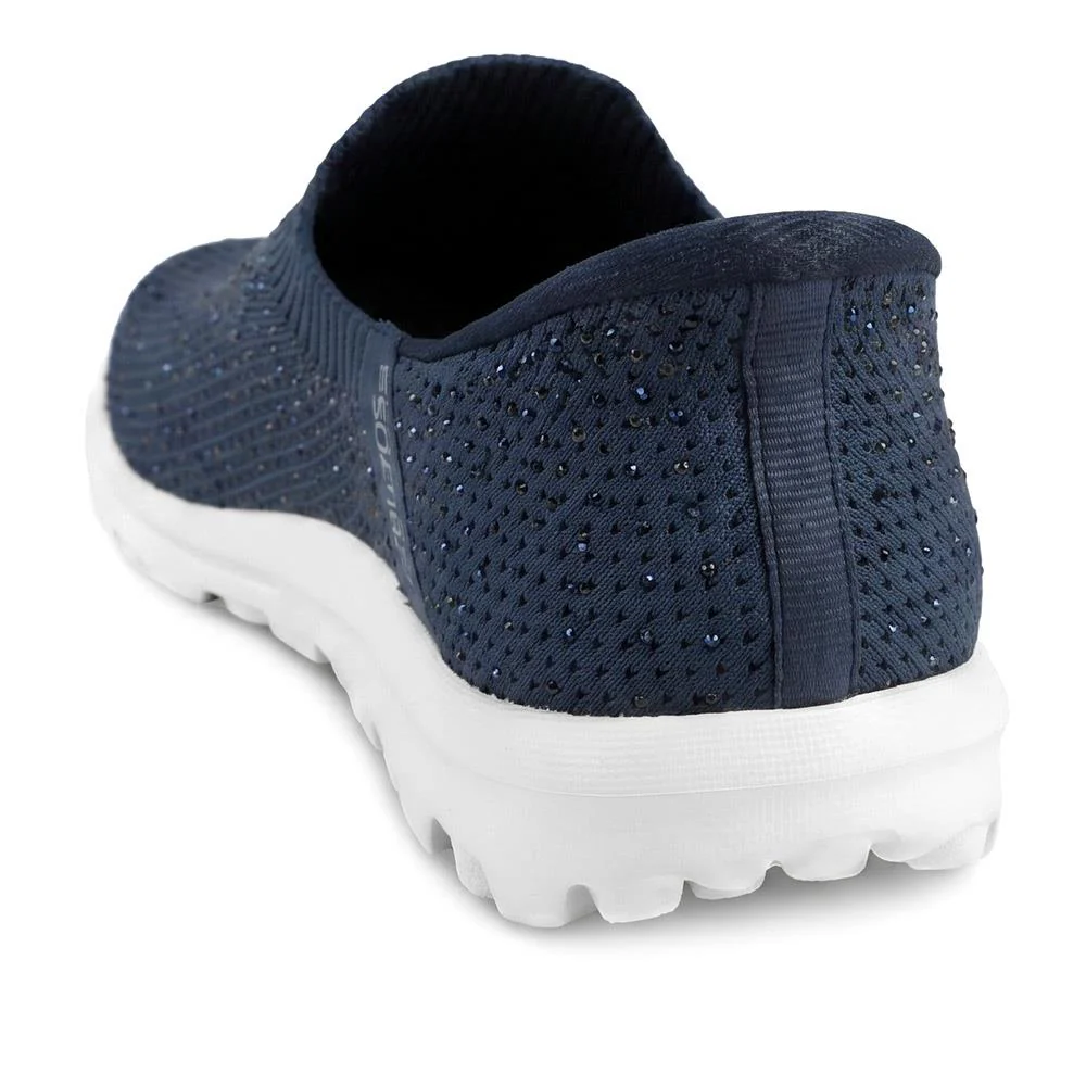 Skechers Go Walk Travel - Amara Slip On Trainers - SKE43024 / 329 138 - Navy - Image 3