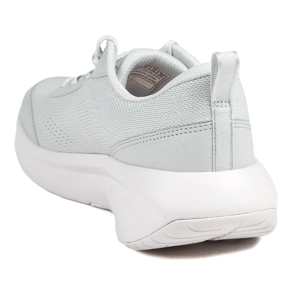 Skechers Lace Up Plush Foam® Trainers - SKE43516 / 328 737 - Grey-Pink - Image 4