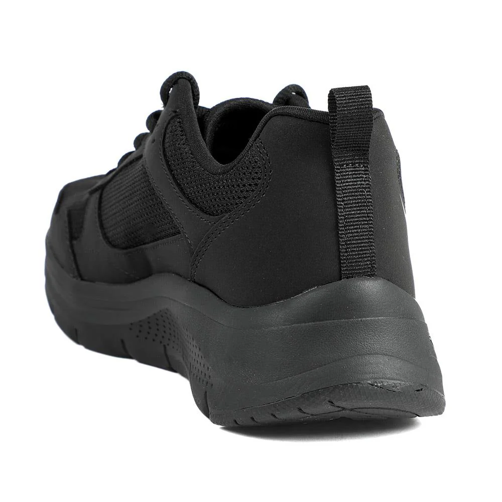 Skechers Memory Foam Lace Up Trainers - SKE42043 / 327 758 - Black - Image 3