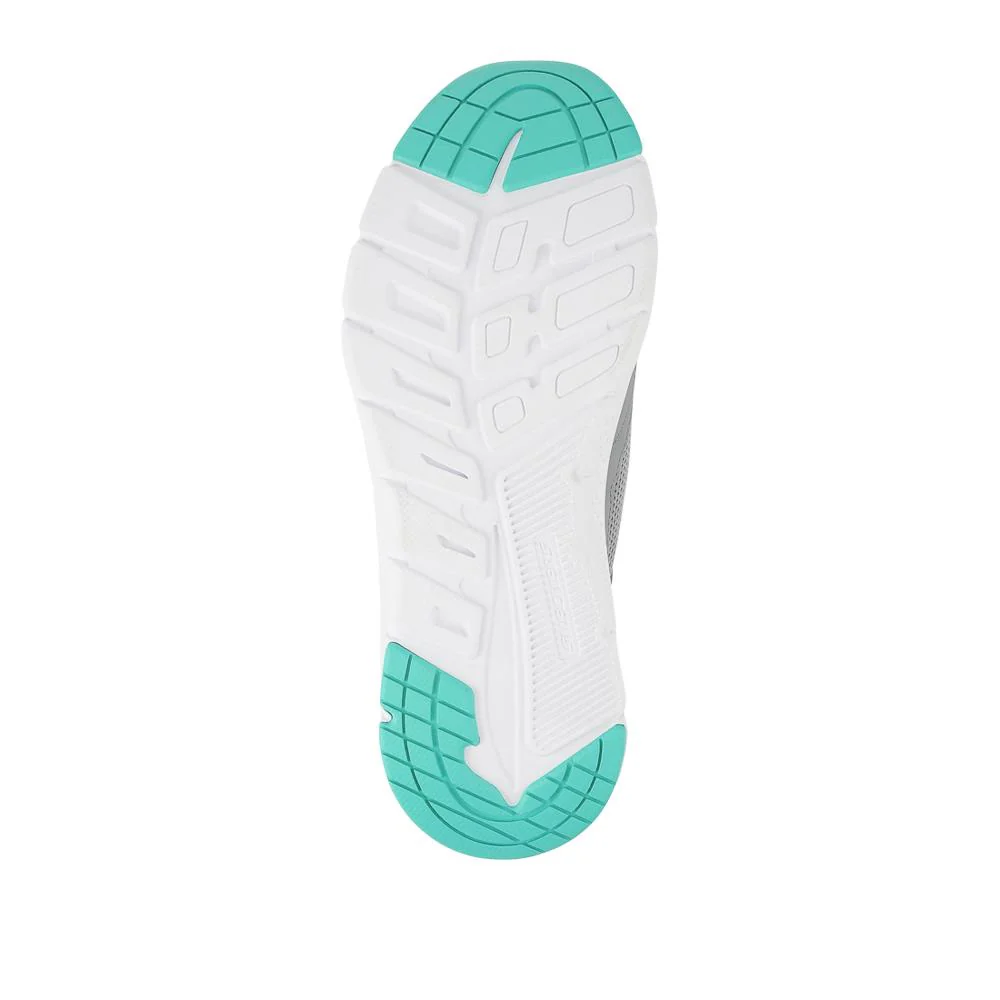 Skechers Memory Foam Lace Up Trainers - SKE42043 / 327 758 - Light Grey - Image 5