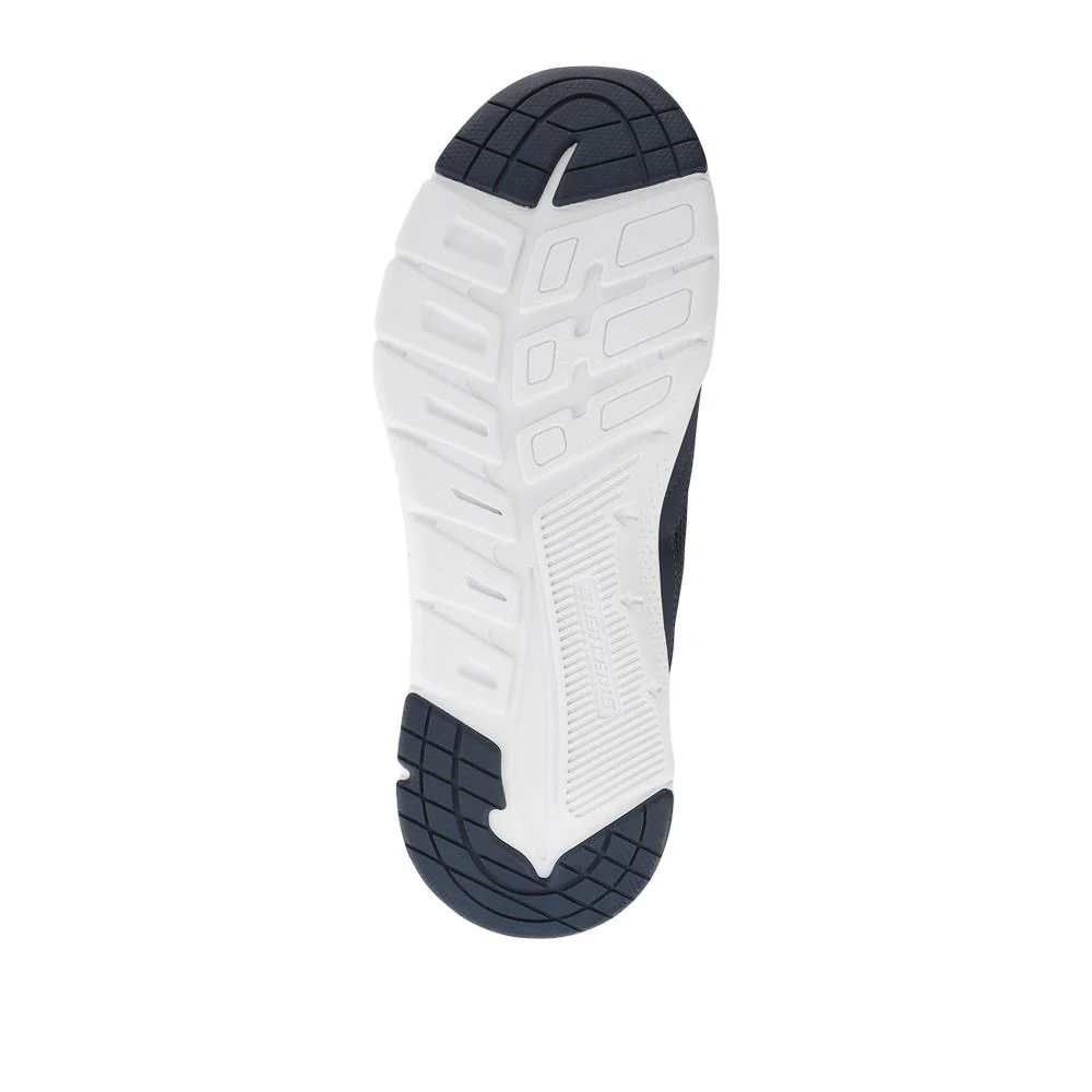 Skechers Memory Foam Lace Up Trainers - SKE42043 / 327 758 - Navy-Pink - Image 5