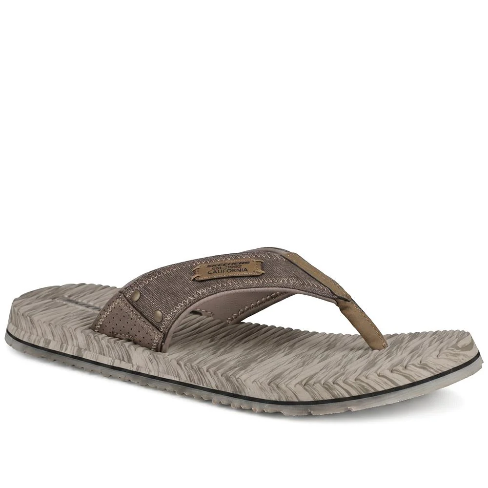 Skechers Quill Seaside Toe Post Sandals - SKE43112 / 329 465 - Brown