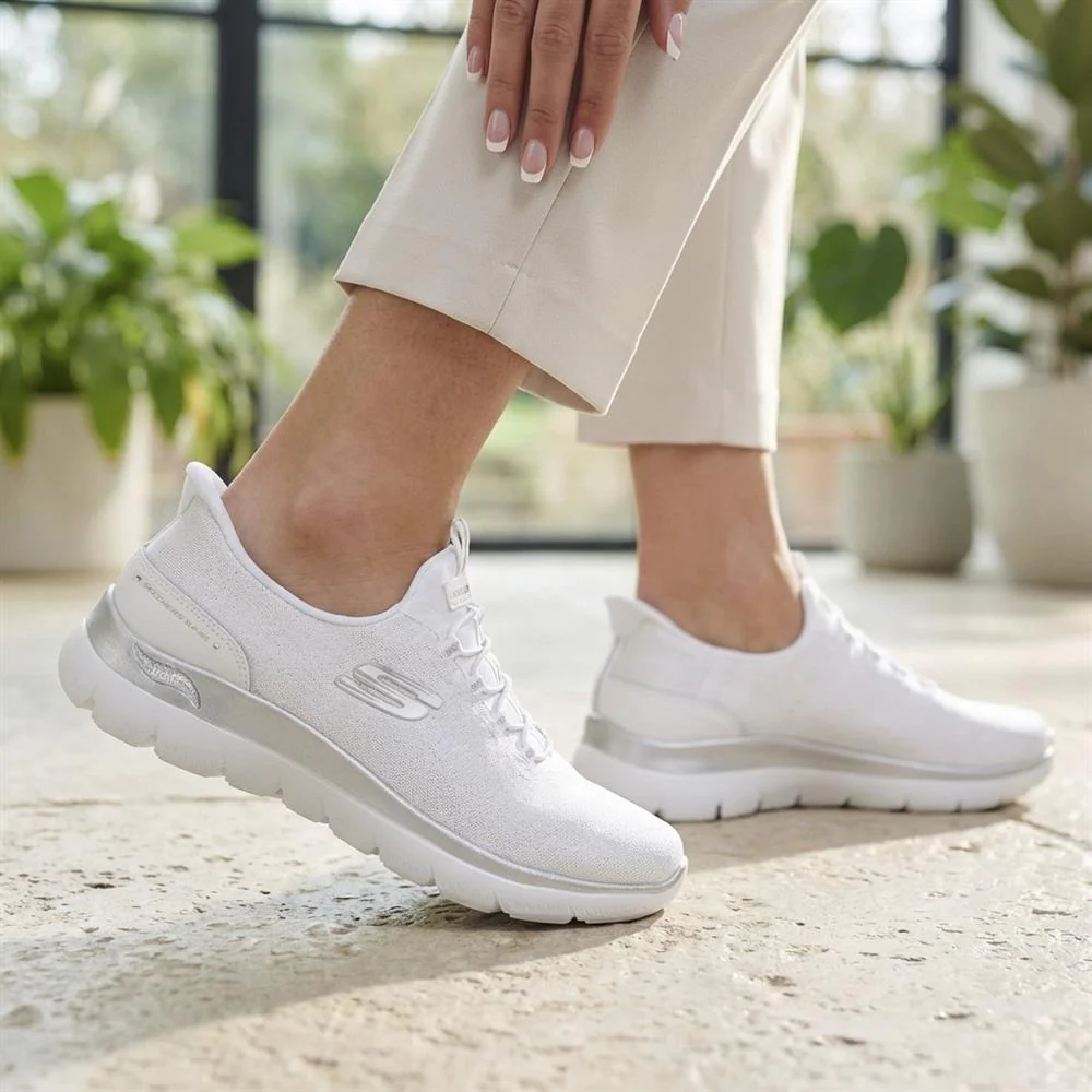 Skechers Slip-ins: Arch Fit Wide Fit Trainers - SKE43034 / 328 894 - White - Image 2