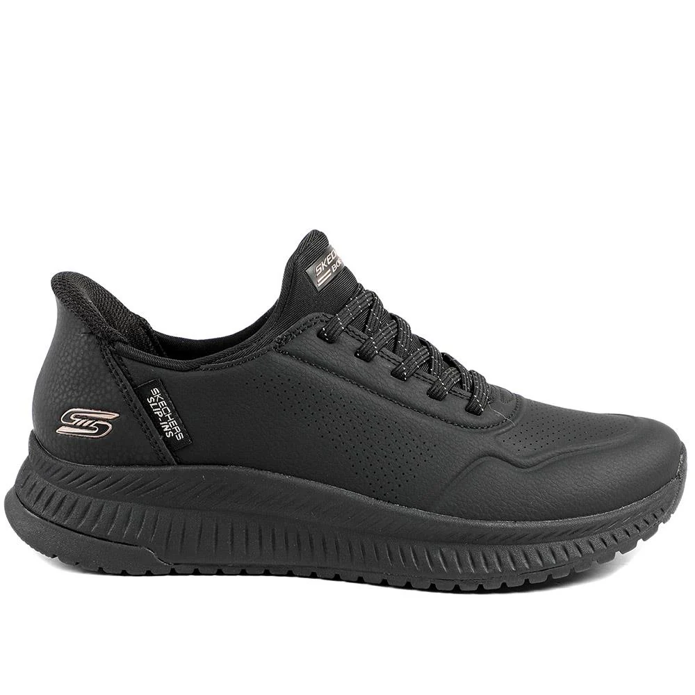 Skechers Slip-ins: BOBS Squad 4 Trainers - SKE43020 / 328 836 - Black - Image 3