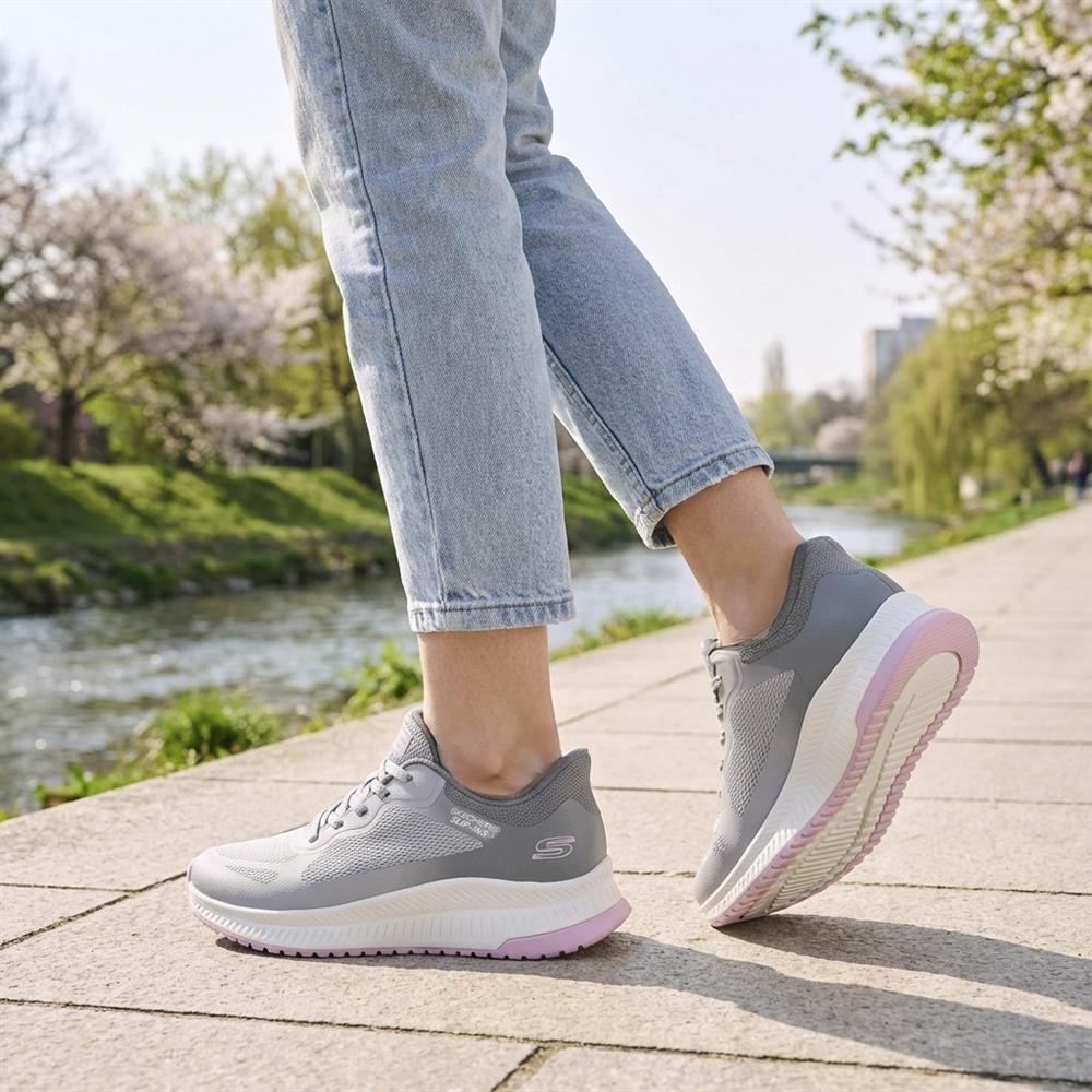 Skechers Slip-ins: BOBS Squad 4 Trainers - SKE41521 / 326 996 - Grey Multi - Image 2