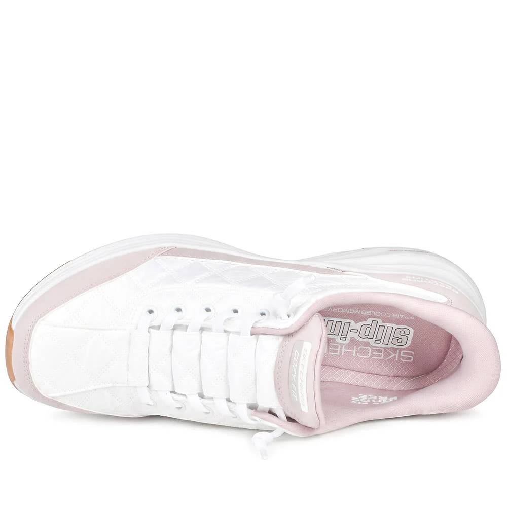 Skechers Slip-ins: Contour Foam Trainers - SKE43546 / 329 527 - White-Lavender - Image 4
