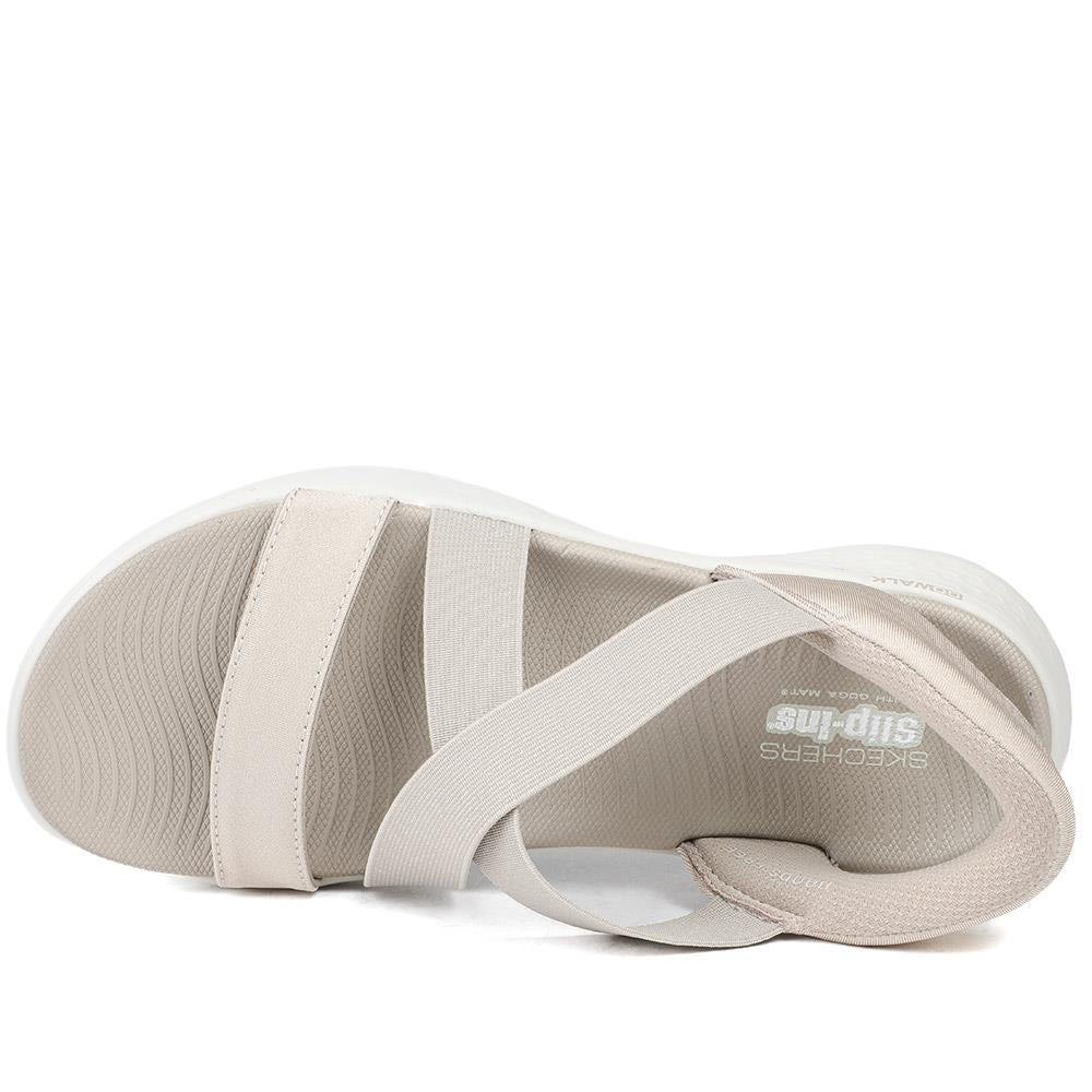 Skechers Slip-ins: GO WALK Flex Sandal - Glimmer - SKE43028 / 328 686 - Taupe - Image 5