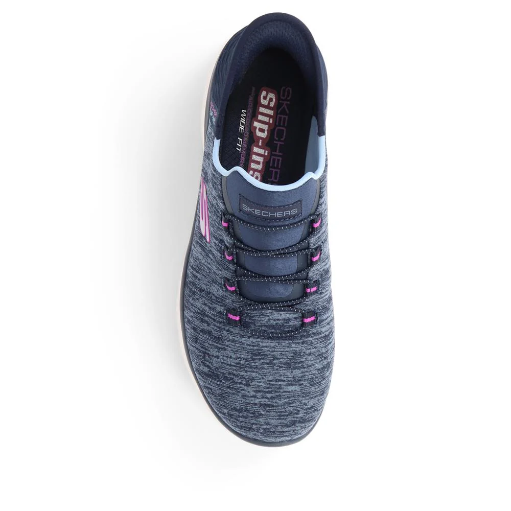 Skechers Wide Fit Slip-ins: Summits Trainers - SKE39055 / 324 794 - Navy - Image 5