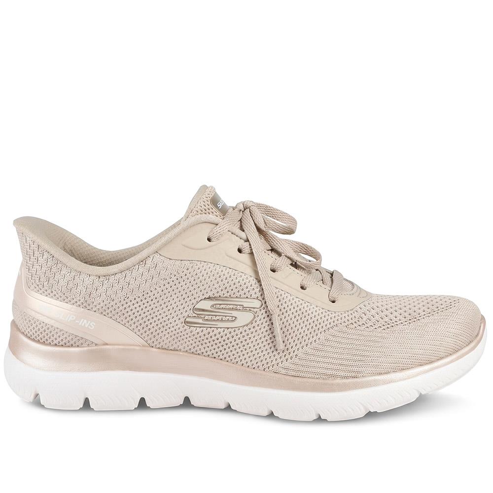 Skechers Slip-ins: Summits Lace Up Trainers - SKE43030 / 329 106 - Natural - Image 2