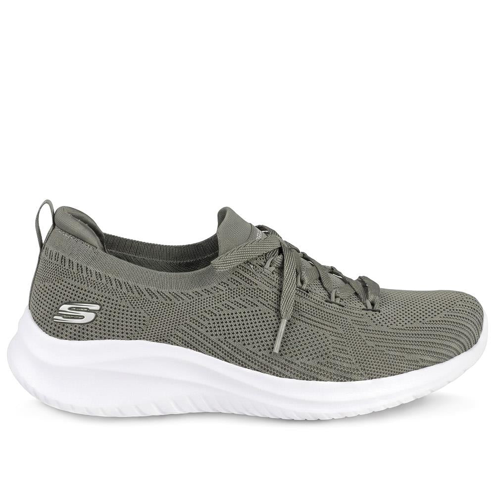 Skechers Sporty Breathable Slip On Trainers - SKE43015 / 328 681 - Olive - Image 2