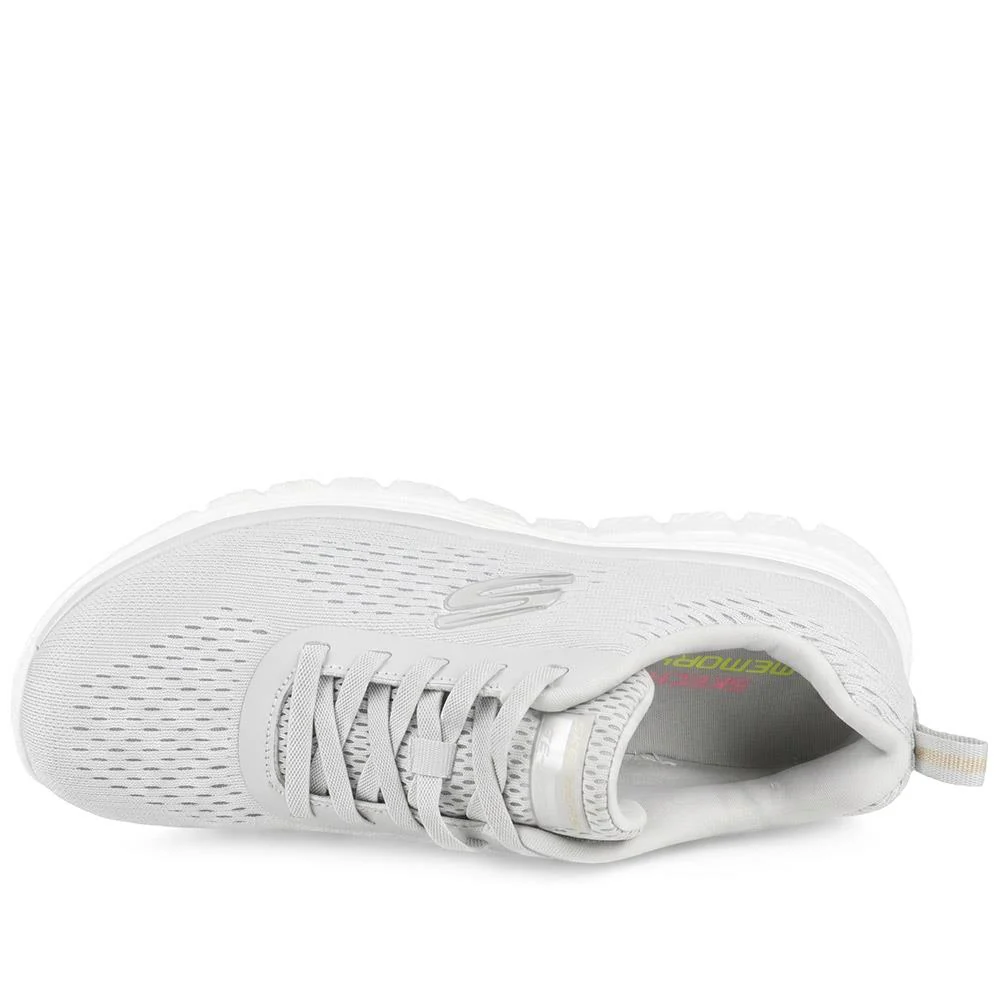 Skechers Summits Bungee Lace Trainers - SKE43016 / 328 684 - Light Grey - Image 4