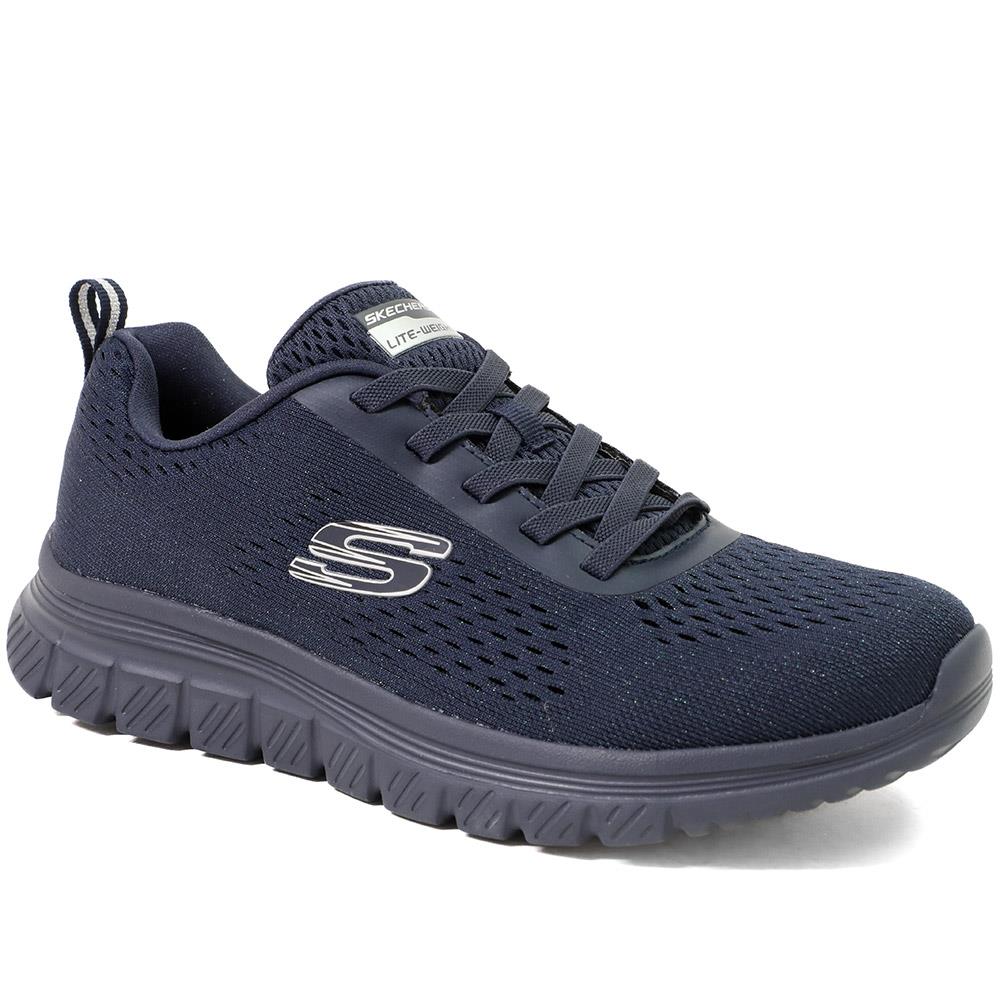 Skechers Summits Bungee Lace Trainers - SKE43016 / 328 684 - Navy