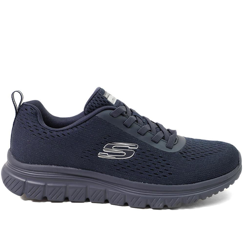 Skechers Summits Bungee Lace Trainers - SKE43016 / 328 684 - Navy - Image 3