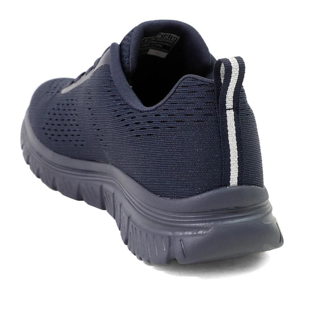 Skechers Summits Bungee Lace Trainers - SKE43016 / 328 684 - Navy - Image 4