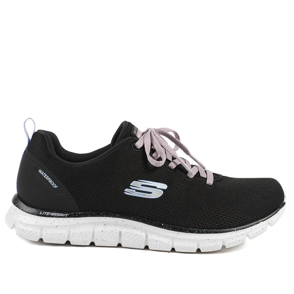 Skechers Track Lace Up Waterproof Trainers - SKE42029 / 327 757 - Black - Image 3