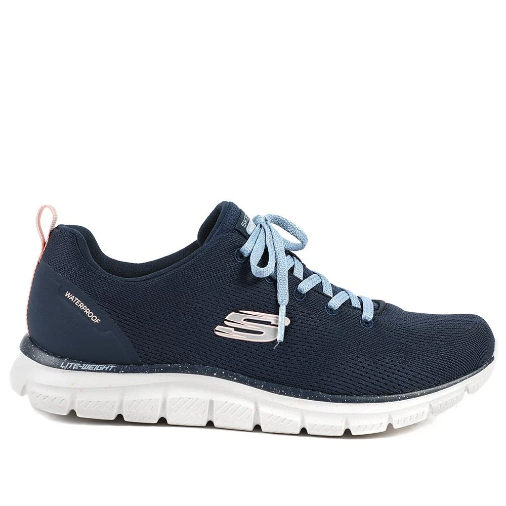 Skechers Track Lace Up Waterproof Trainers - SKE42029 / 327 757 - Navy - Image 2