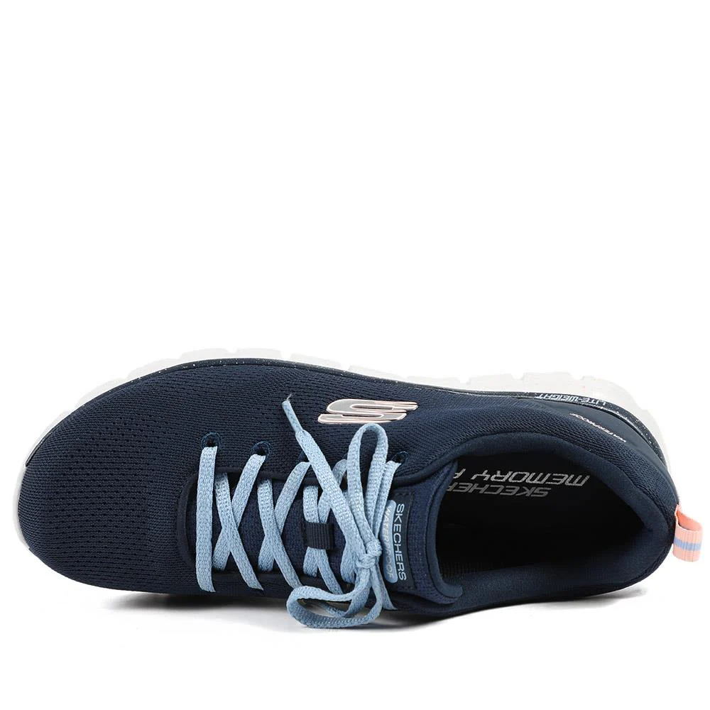 Skechers Track Lace Up Waterproof Trainers - SKE42029 / 327 757 - Navy - Image 4