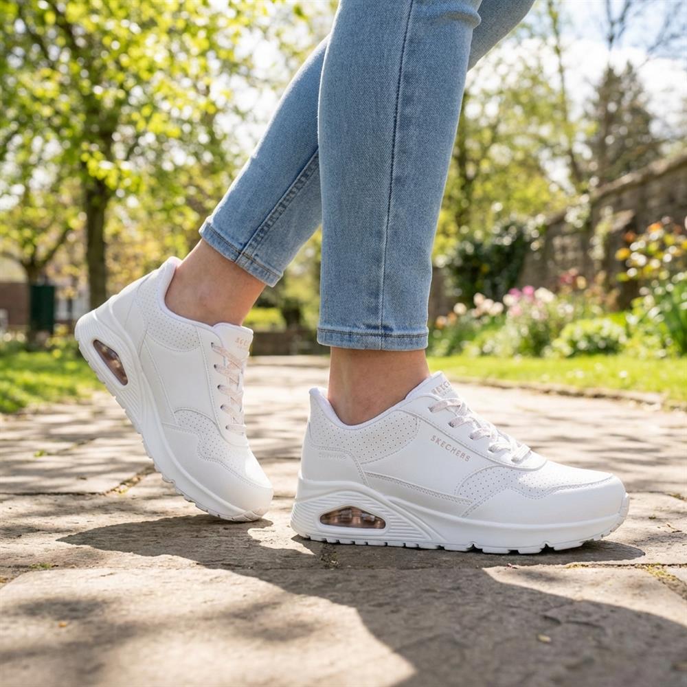 Skechers UNO Banksia Luxe Trainers - SKE43519 / 328 735 - White - Image 2