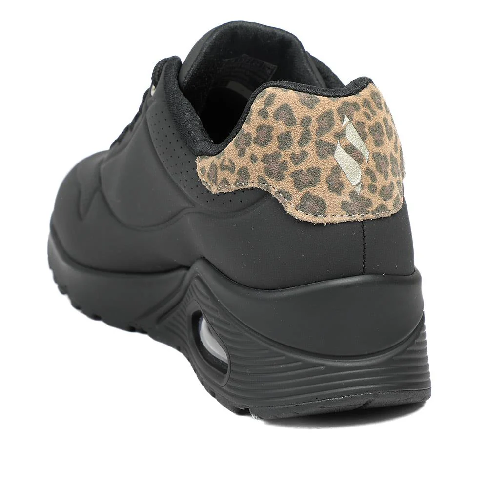 Skechers Uno-Jungle Nite Trainers - SKE43518 / 328 734 - Black-Leopard - Image 3