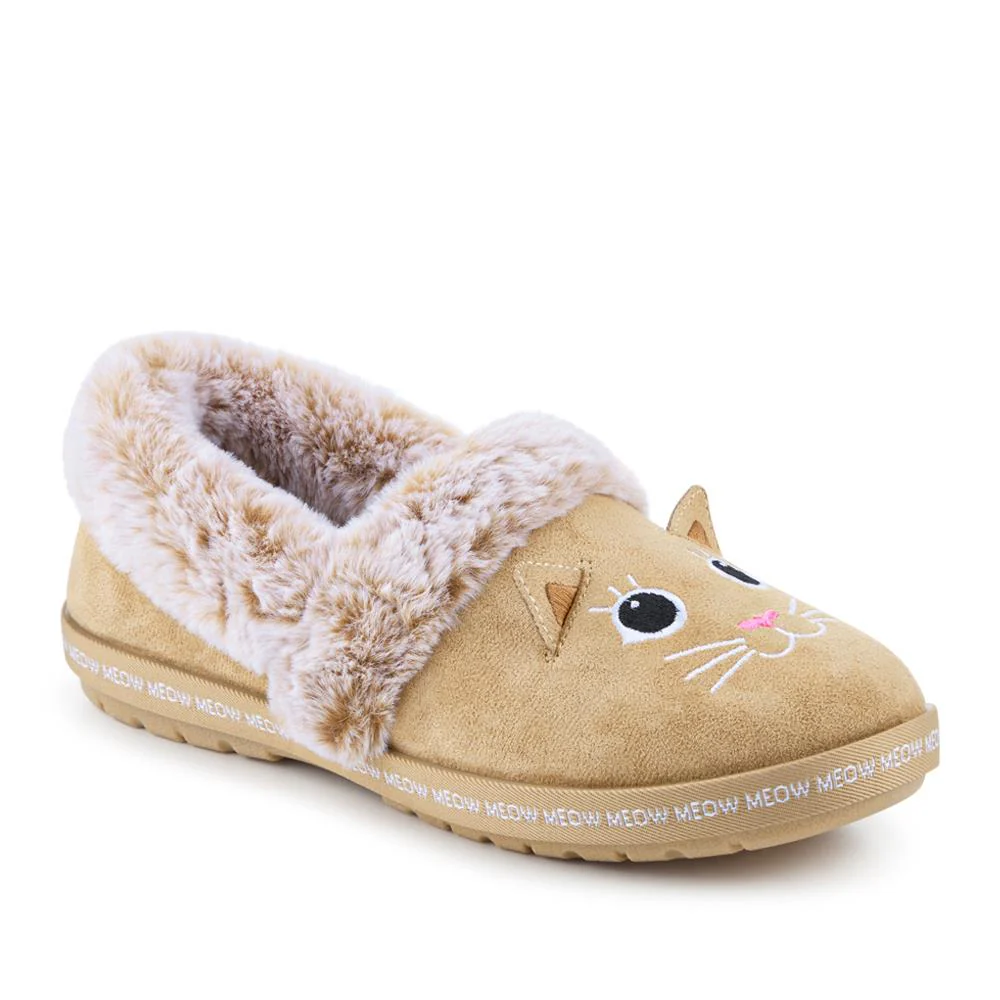 Skechers Wide Fit Cat Slippers - SKE42041 / 327 715 - Tan